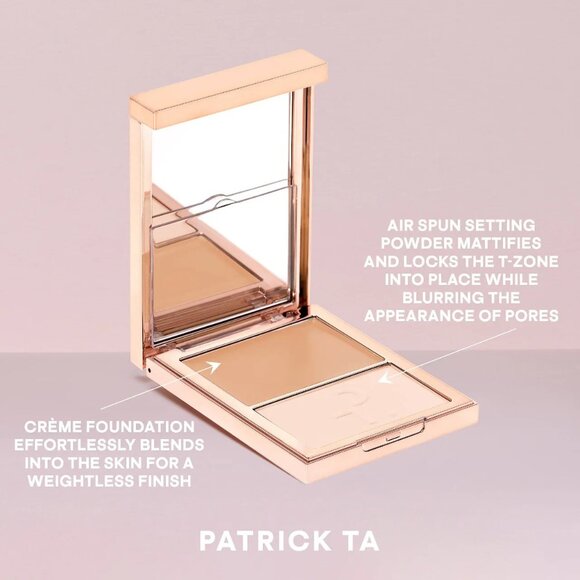NEW PATRICK TA Major Skin Crème Foundation/Finishing Powder Duo Fair 4/AUTHENTIC - Picture 6 of 6